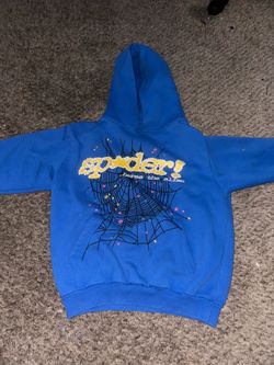 Sp5der hoodie blue size s