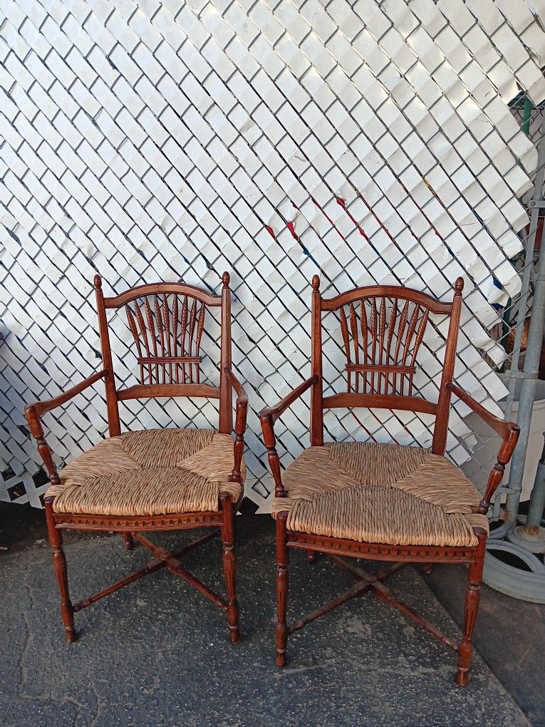 Vintage Traditional Rustic American Style Cherry Wood Chairs $245 OBO