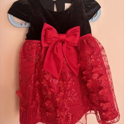 Black/Red Dress with Bow 18mo Girl Dress