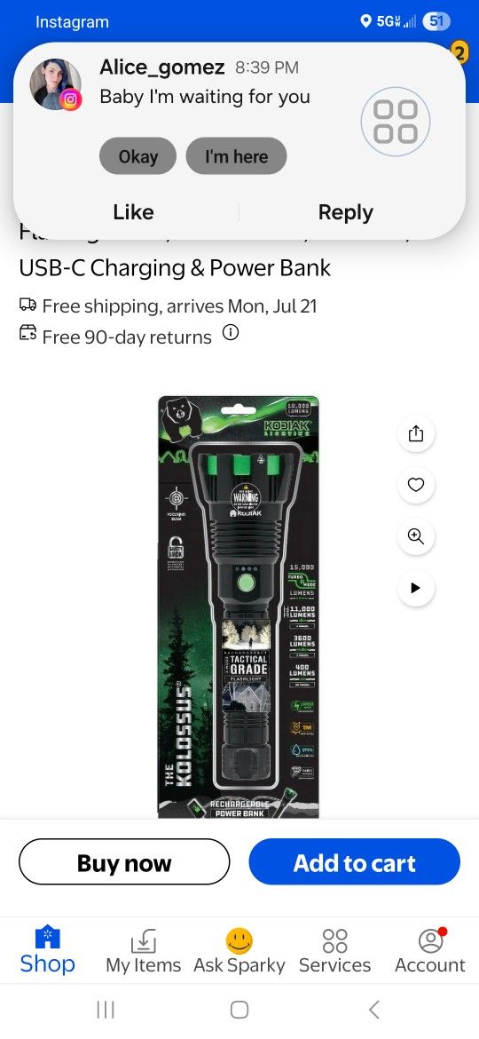Kodiak Flashlight ( Rechargeable)