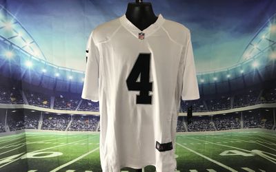 Oakland Raiders #4 Derek Carr Nike White Game Jersey