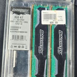 Crucial BALLISTIX 8GB DDR3 1600MHz Desktop RAM 