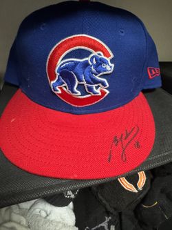 Chicago Cubs SnapBack Baseball cap Signed By Ben Zobrist 2016 World Series MVP