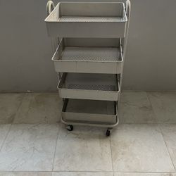 Rolling Utility Mobile 4-Tiers Heavy Duty Metal Good Conditions 