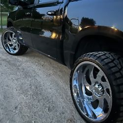 33x12.5r24 off-road monster chrome rims 24x12