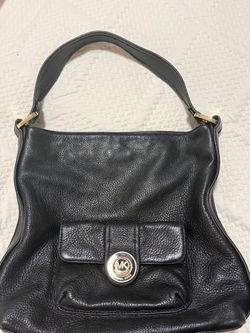 Michael Kors Black Leather Shoulder Bag