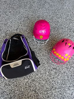 Girls Softball Helmet and Bag Bundle