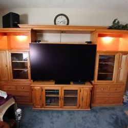 Wood Entertain Center