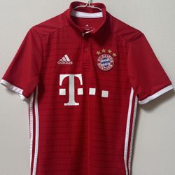 Bayern Munich Home Football Jersey Youth Large Red Adidas Soccer Shirt T-Mobile