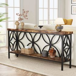 Console Table with Bottom Shelf