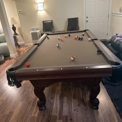 Pool Table With Side Chairs