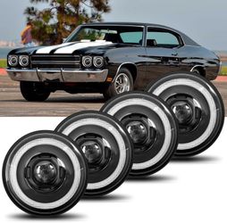 5 3/4 Inch LED Headlight Round, Z-Cut Anti-Glare Projector Headlight
