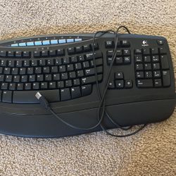 Logitech Full-size Ergonomic Keyboard. Wired 