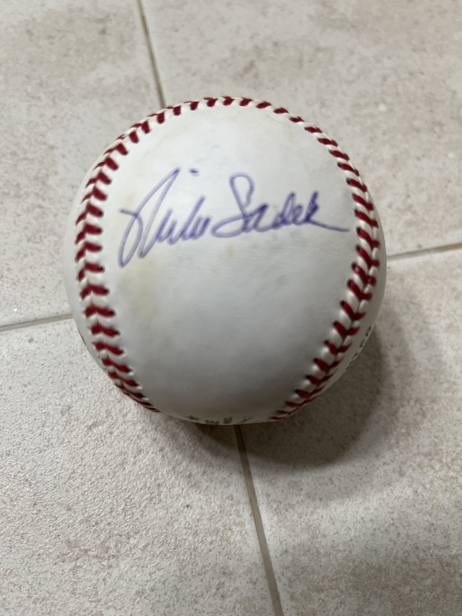 Mike Sadek Autographed Baseball