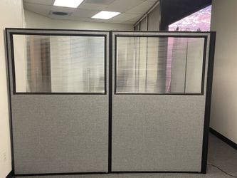 Modular Office Partition / Cubicle Setup with Windows