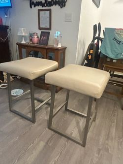 Set of 2 Backless Bar Stools
