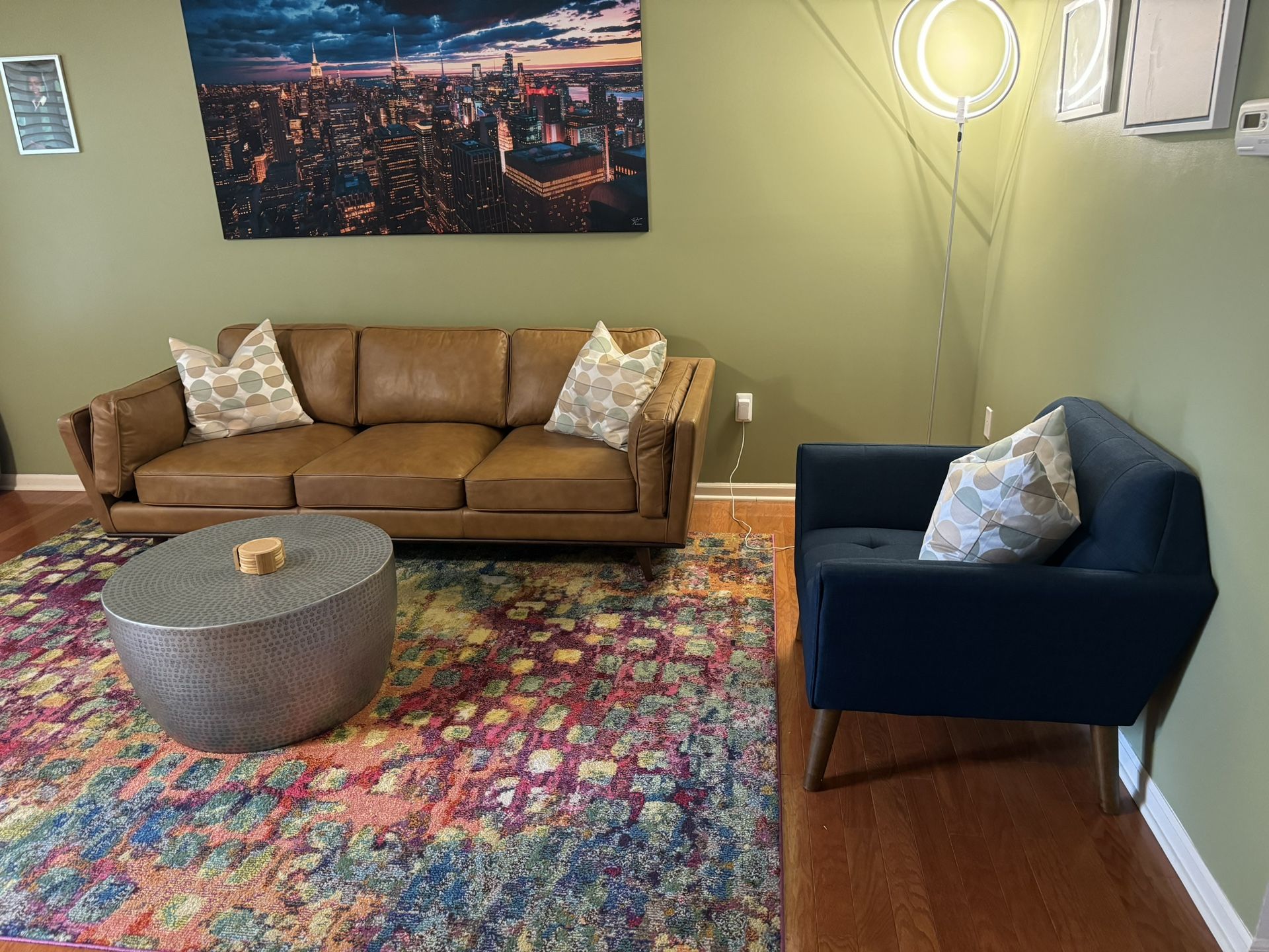 Leather Couch and Chair
