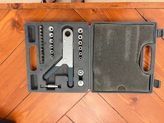 Socket wrench set with case.