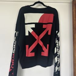 Red & White Off-white Crew 