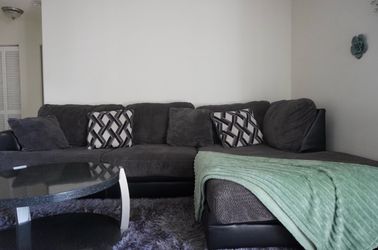 Blue-Gray L-Shaped Couch - GREAT CONDITION!