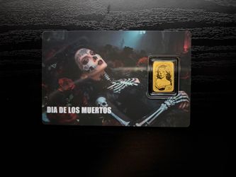2026 Republic of Liberia 1/1000 oz Gold Bar - Dia de los Muertos