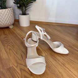 DB STUDIO 8.5 | Low Block Heeled Sandals, Soft White *Customized for Wedding* (Pacific Beach)