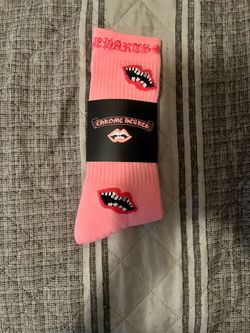 Pink Chrome Hearts Socks
