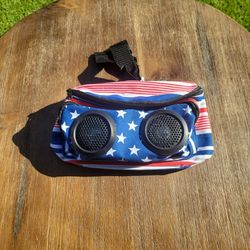 PATRIOTIC FANNY PACK waist Bag Portable Speaker Music Hiking Travel 