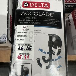 Delta Towel Hook in Oil Rubbed Bronze Finish 