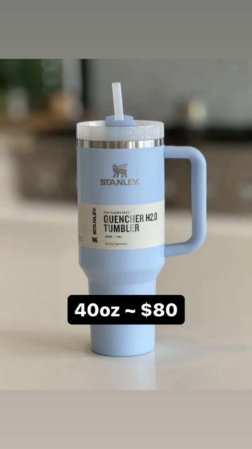 Heather Light Blue Clean Slate Stanley Cup Exclusive Tumbler 40oz