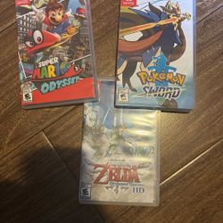 all 3 games for 80 dollars.  nintendo switch games