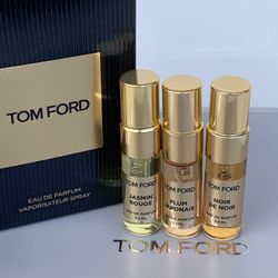 Tom Ford 3 Perfumes Jasmin Rouge, Plum Japonias, Noir de Noir 3.4ml/0.1 oz 