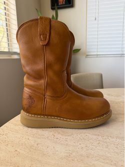 Georgia 10’’ Wellington Wedge BRN Mens Safety Boots G5153 Crape Sole 7.5 US M