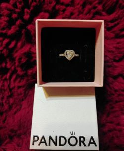 Pandora Elevated  Heart Promise Ring, SIZE 7