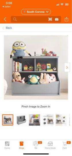 Toy chest  with bookshelf