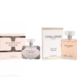 Woman’s Bundle Perfume - Bamboo Silver and Challenge Paris 100ml/3.4fl.oz each
