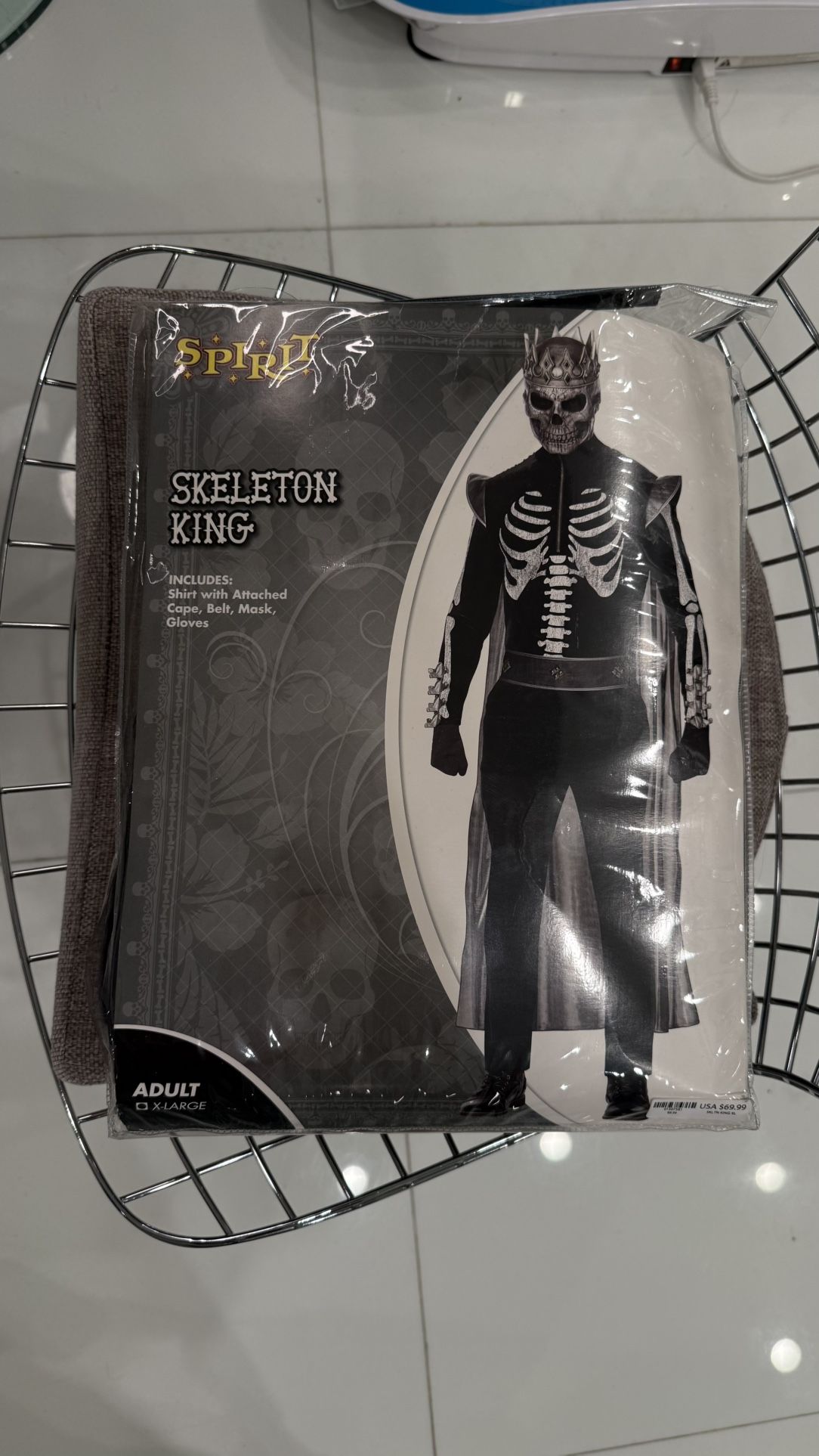 Skeleton King Halloween Mens Costume XL