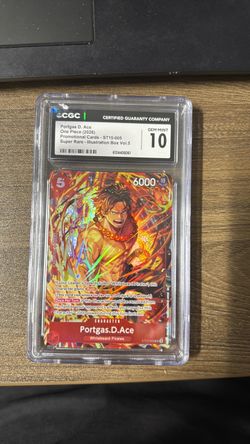 CGC 10 Portgas D. Ace One Piece ST15-005 Super Rare