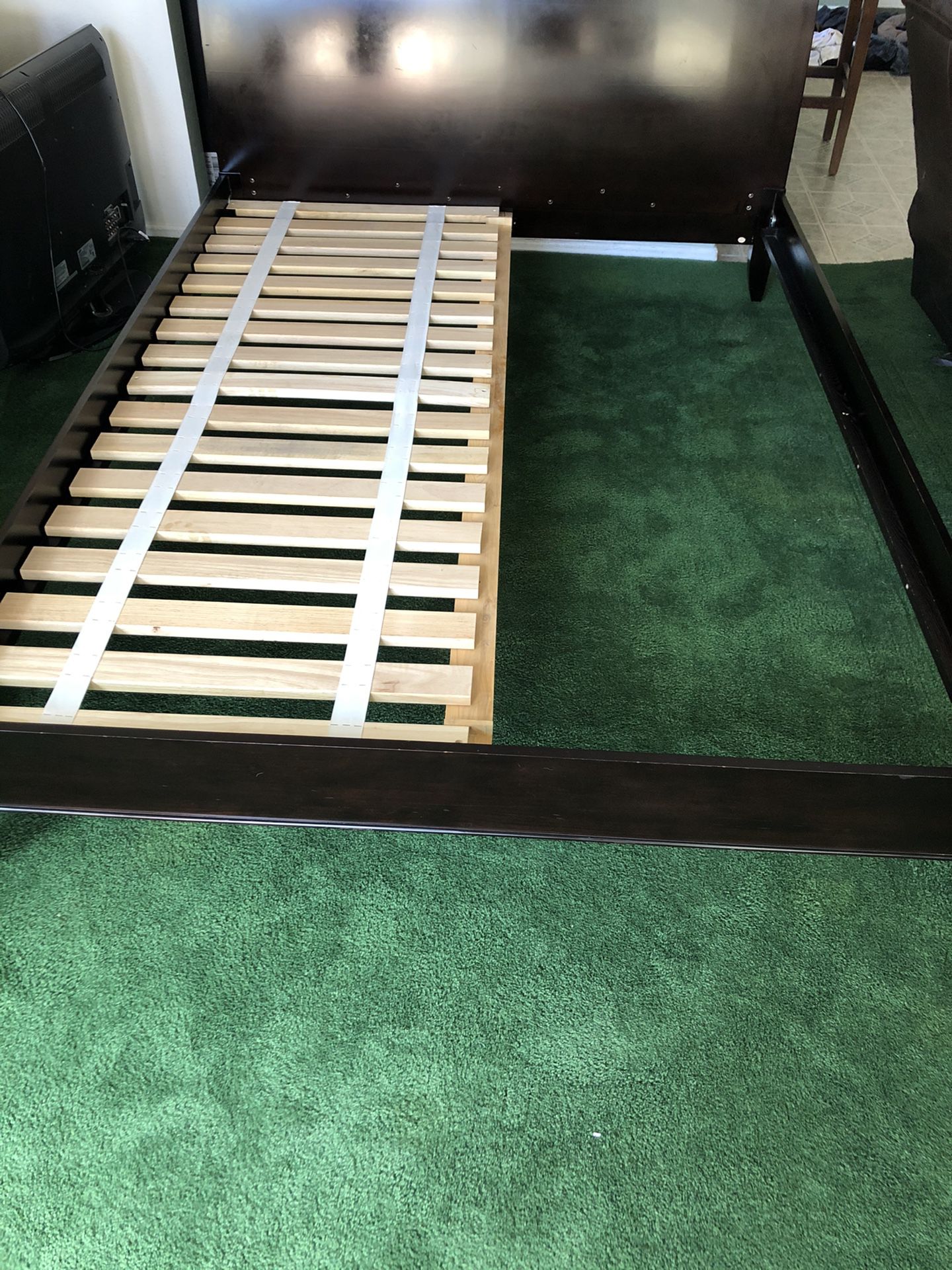 Crate and Barrel queen bed frame