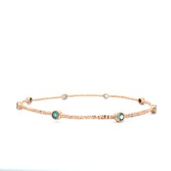 14K Rose Gold Alexandrite Bangle Bracelet