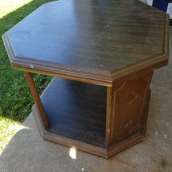 Large Wooden End Table