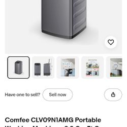 Comfee Portable Washing Machine, 0.9 cu.ft Compact Washer With LED Display, 5 Wash Cycles, 2 Built-in Rollers, Space Saving Full-Automatic Washer