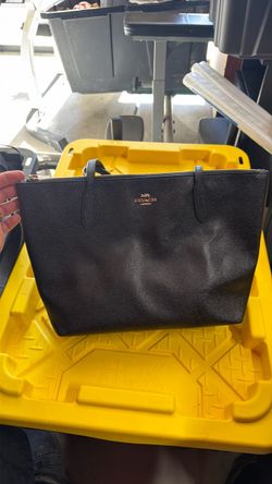 Coach Black Leather Tote Bag