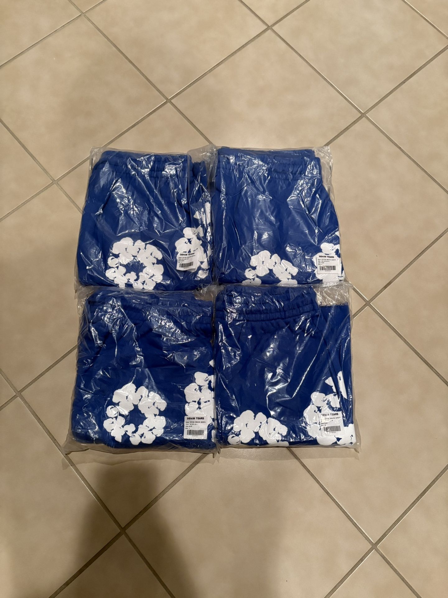Blue Denim Tear Shorts
