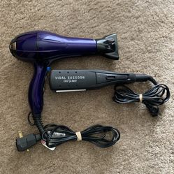 Hair Dryer & Straightener Set 