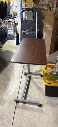 Adjustable Rolling Overbed Table