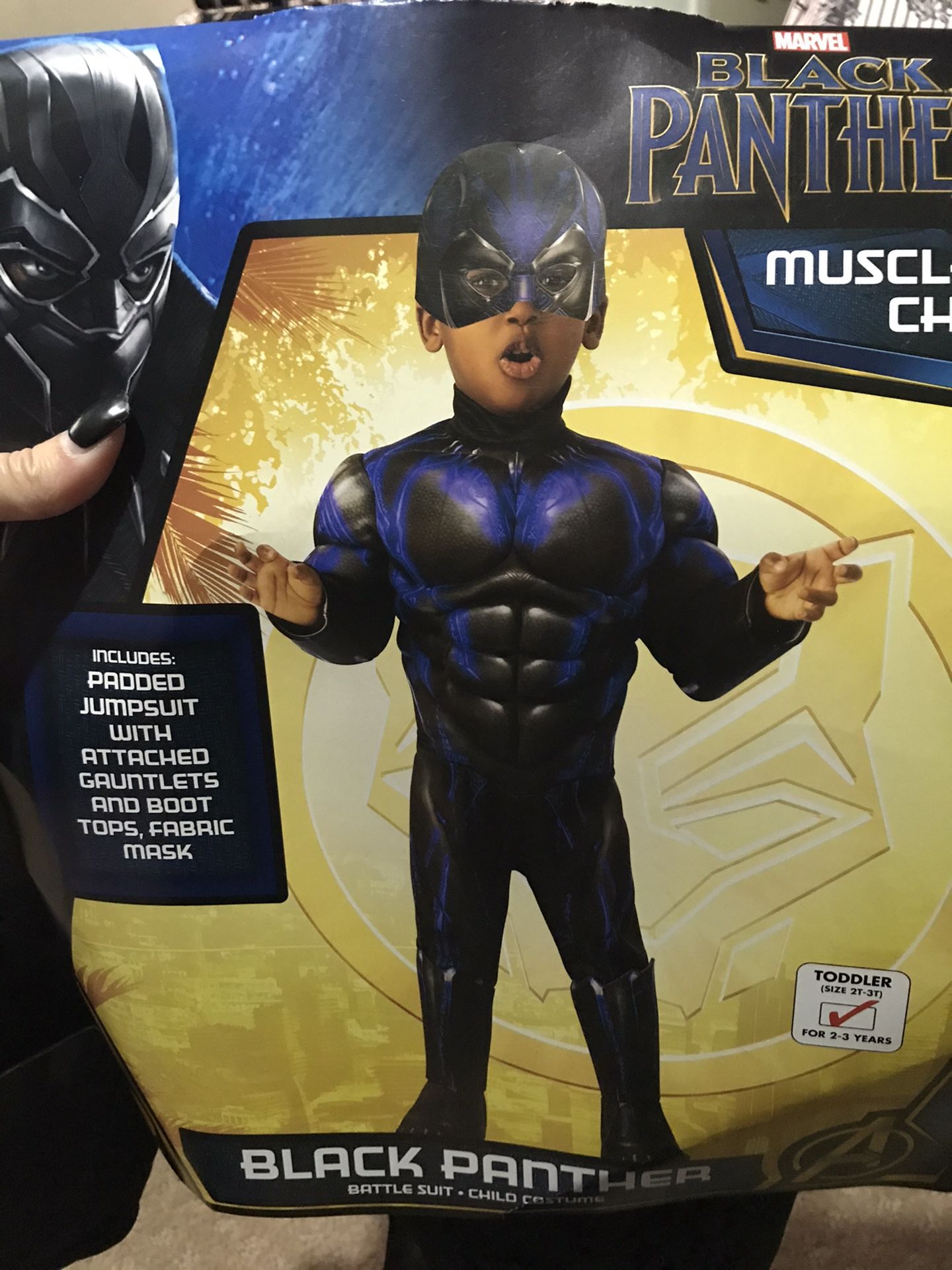 toddler Kids black panther costume