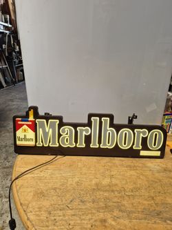 Lighted Marlboro Cigarette Hanging Sign
