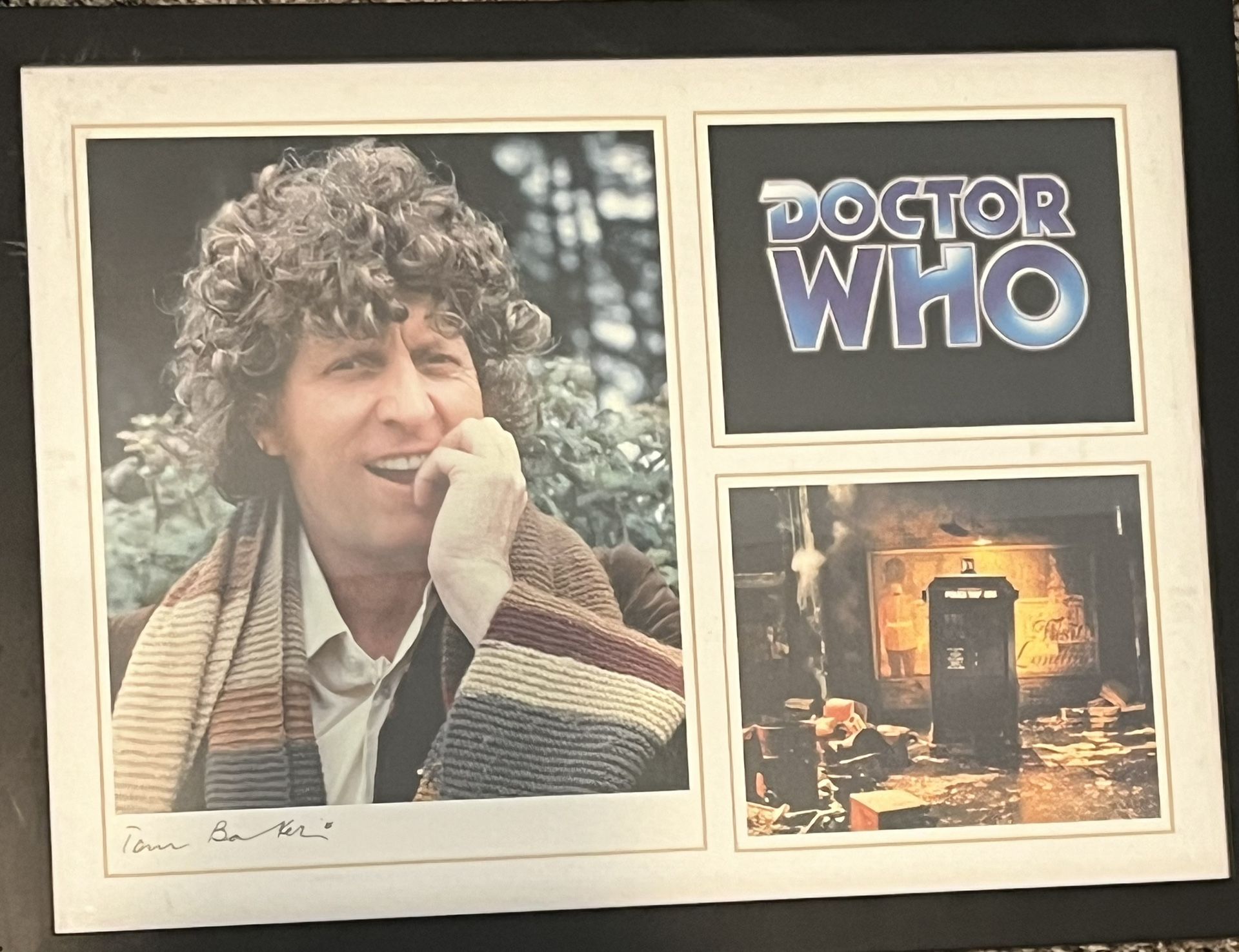 Tom Baker Autographed Framed Studio Picture