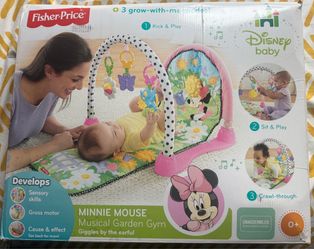Fisher-Price Disney Baby Minnie Mouse Musical Garden Gym - 3-in-1 Play Mat